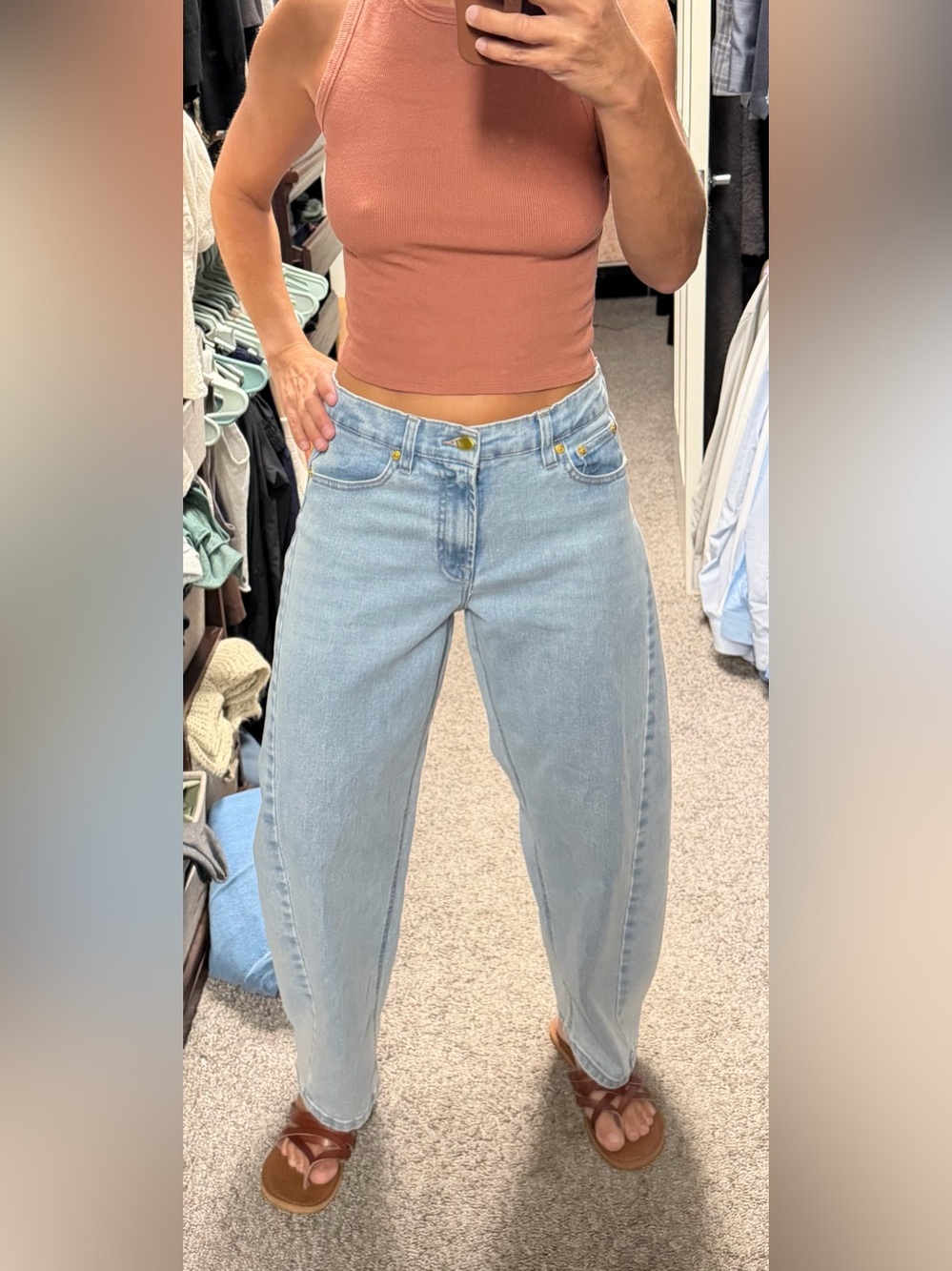 Oat New York Light Blue Barrel Jeans